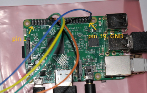 rasberrypi gpio pinout, finding pin 1