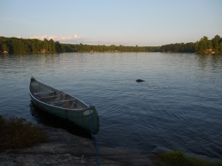 [At a lake in Muskoka]